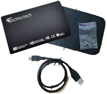 Technotech 2.5 Inch Laptop External Hard Drive Enclosure SATA Casing USB 2.0 (Nylon Coated Rubber)
