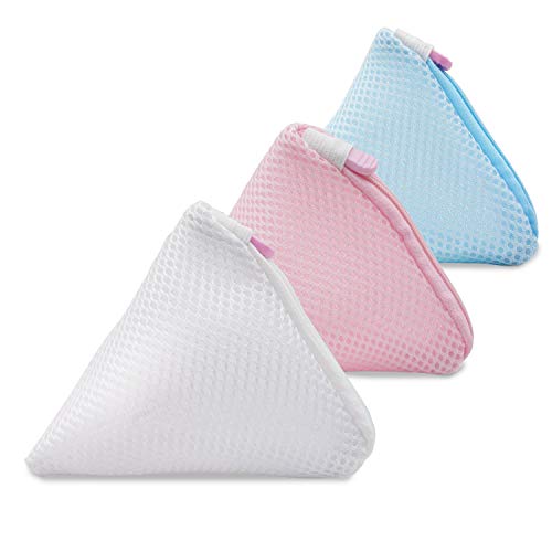 Hueapion 洗濯ネット マグネシウム粒 小 三角型 洗濯洗剤ネット おしゃれ 丈夫 洗剤ネット 粉石鹸ネット 溶け残りが衣類につかない （3個セット）