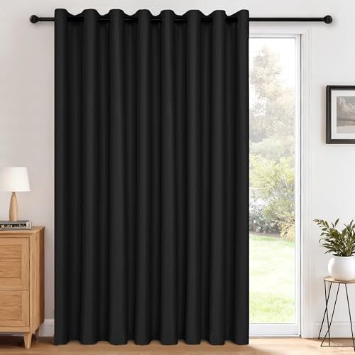 Hiasan Patio Sliding Door Blackout Curtains-12.5ft Wide x 8ft Tall,Grommet