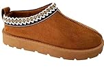 sole london Women's Slip On Warm Faux Fur Lined Ladies In Out Door Slippers Shoe Boots