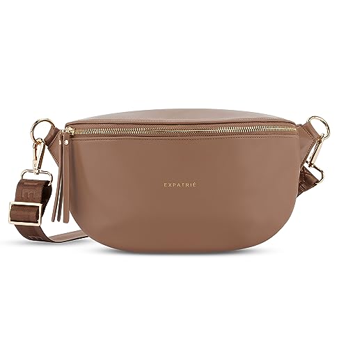Sac à main élégant Expatrié Alice Medium marron en cuir végétal