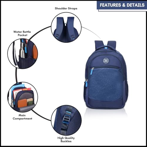 Image of Priority 19 Inch PU College Backpack For Boys & Girls | Casual Backpack For Unisex | Office Backpack For Men & Women
