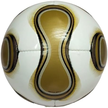 Balón de fútbol dorado de primera calidad, tamaño oficial 5, pelota de juego de entrenamiento profesional y competencia, acabado metálico brillante,