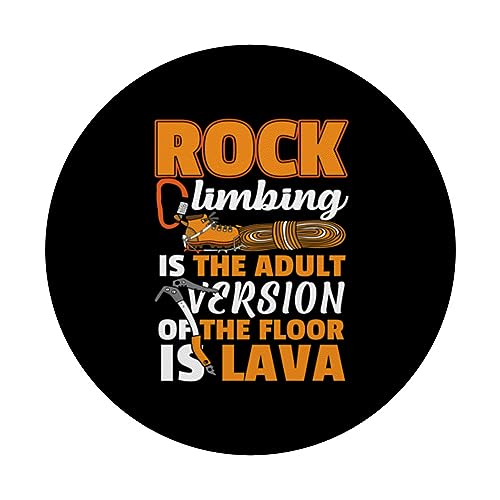 Rock Climbing The Adult Version Of The Floor Is Lava PopSockets Swappable PopGrip, Black - Image 3