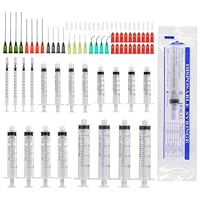Aotfusd 20 Stück Spritzen-Set mit Stumpfer Nadel, Verschiedene Größen, 1ml, 3ml, 5ml,10ml, 20ml zum Nachfüllen und Messen von Flüssigkeiten, wissenschaftliche Labore, Pflanzenbewässerung