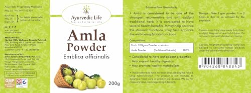 Image of Ayurvedic Life Amla Powder | for Hair, Skin & Immunity Support - 200 Gm