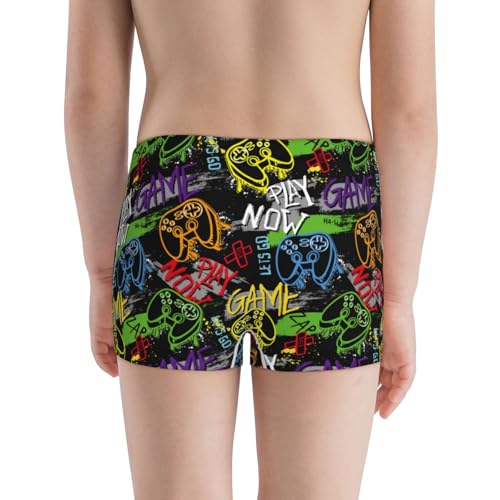 Boys' Cotton Boxer Brief Soft Underwear-Game Joysticks3