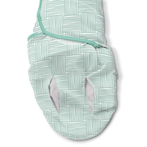 Image of SwaddleMe Luxe Perfect Temp Swaddle with 100% Organic Cotton - Small/Medium, 1 Pack, Basket Weave, 0-3 Months