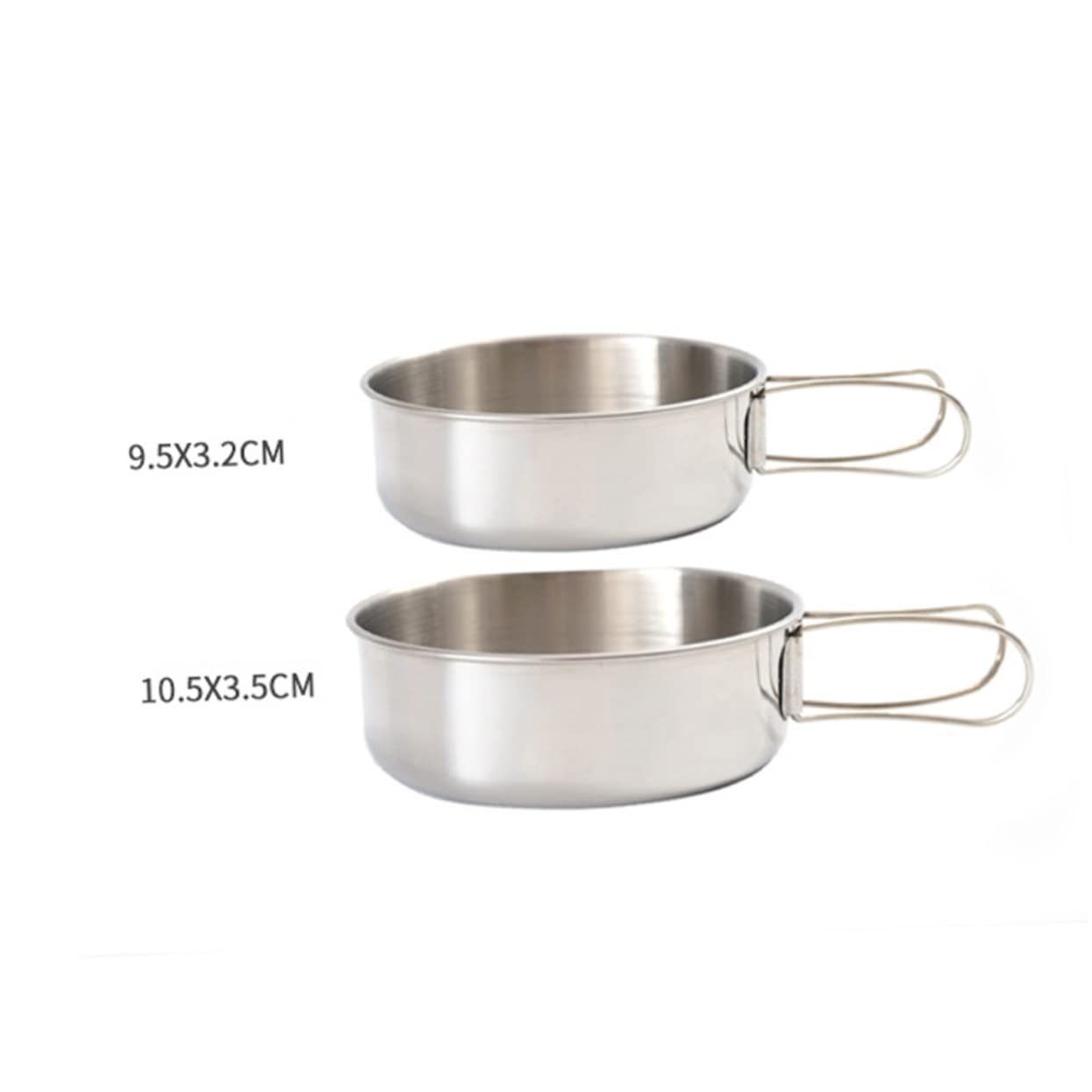 YARNOW 2ensembles Set De Bols Acier Inoxydable Pliables Pour Camping Ustensiles De Table Portables Pour Activités Plein Air Faciles à Nettoyer Transporter