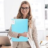 Aolkee A3 Folder, Paper Storage, A3 Art Folder with 40 Pocket Presentation Folder Plastic for Display, Certificate, Painting, Artwork (Blue) - Image 5