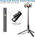 TONEOF Travel Tripod, Cell Phone Selfie Stick, 60 Inch All-in-1 Stand with Integrated Wireless Remote, Lightweight and Portable, Extendable Tripod for iPhone and Android