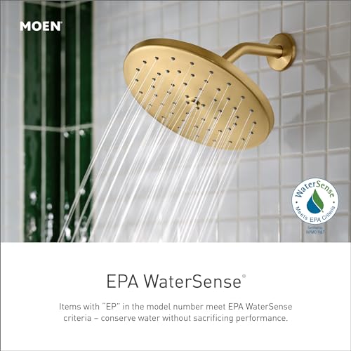 Moen Verso Brushed Gold Eight-Function 7" Diameter Spray Head and Detachable Handshower Combo with Eco Performance and 72" Hose, 220C3EPBG