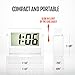 Betus Car Dashboard Digital Clock - Vehicle Adhesive Clock with Jumbo LCD Time & Day Display - Mini Automotive Stick On Watch for Car Truck Dashboard & Air Vent (White)