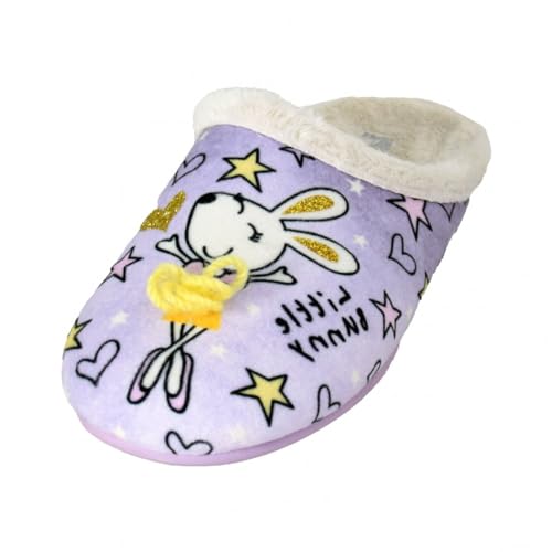 Chaussures de maison filles et enfants ouvertes lilas Vulcabicha 1290