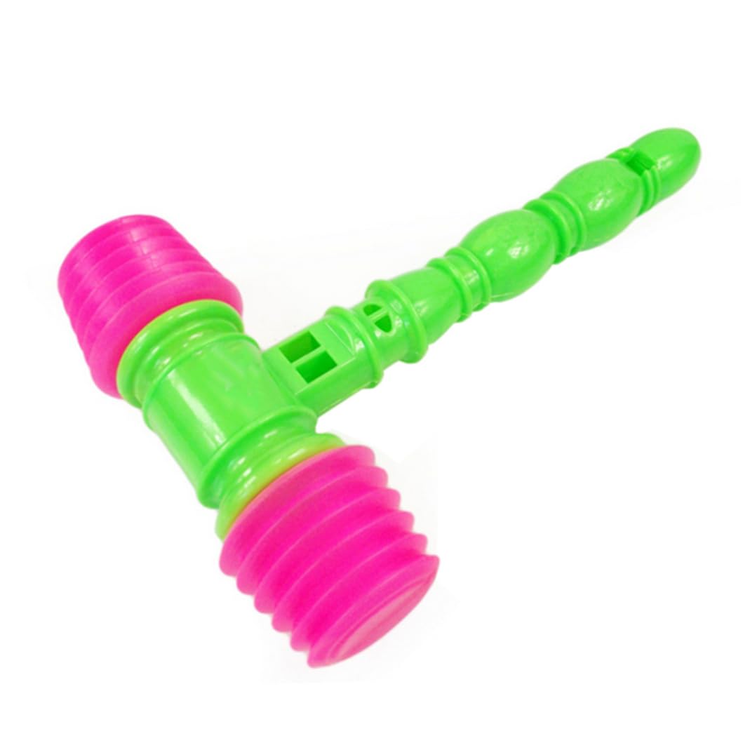 1pcs Plastic Hammer, Percussion Squeaky Hammer Toy Ringing Random Color Fun for Kids