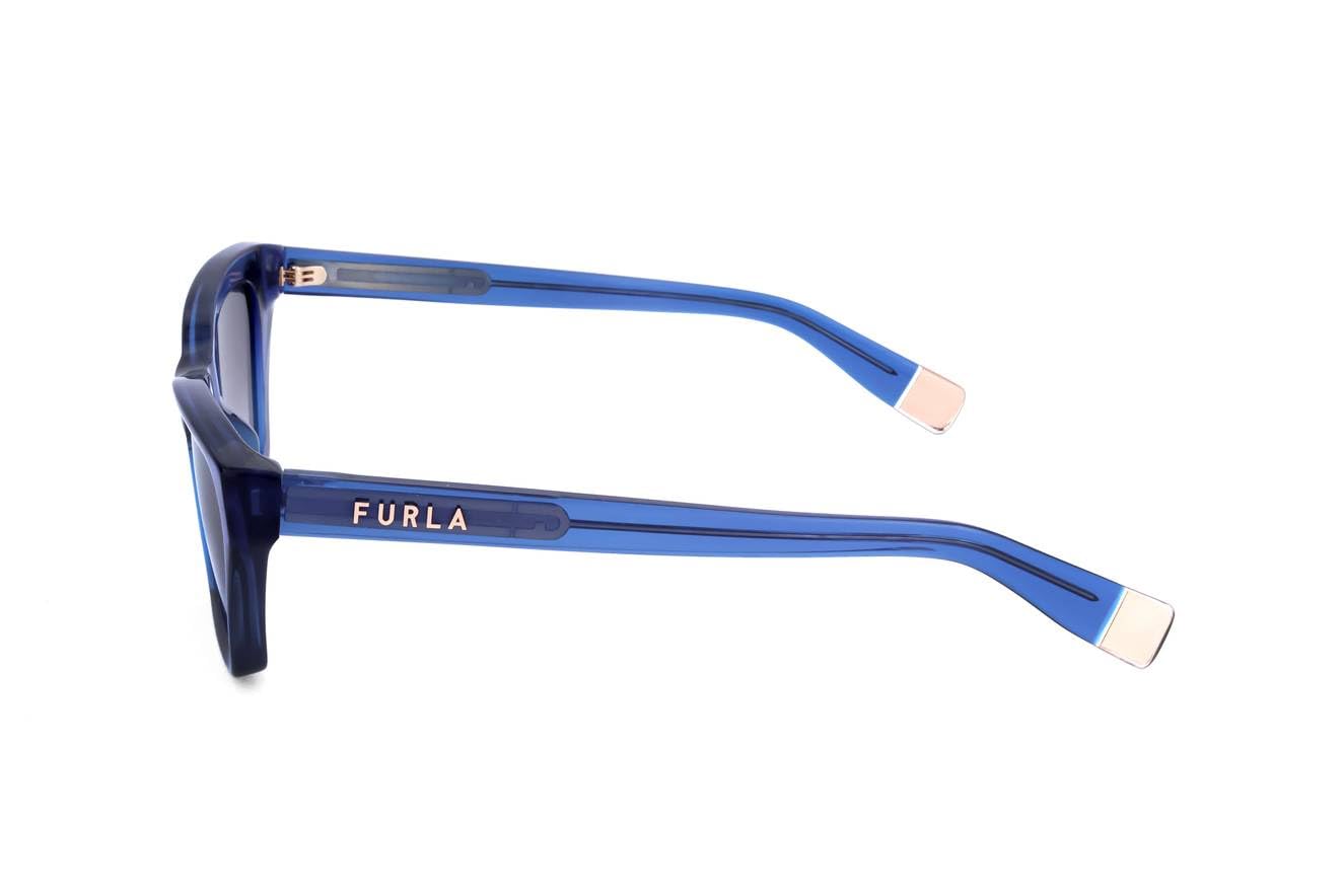 Furla Occhiali da Sole SFU777V Shiny transparent blue 53/18/140 Donna