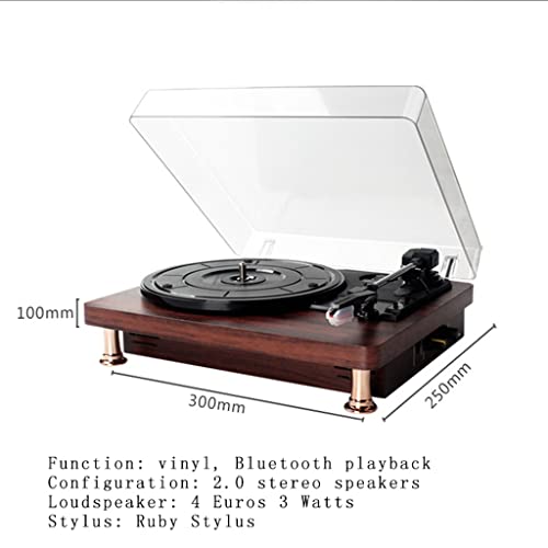Vinyl Record Player Playback Gramophone Retro 33/45/78 Speeds Bluetooth Phonograph Classical Turntable Music Box (Size… - Les Beatles, Paul McCartney, John Lennon, RIngo Starr, George Harrison Vinyl Record Player Playback Gramophone Retro 33/45/78 Speeds Bluetooth Phonograph Classical Turntable Music Box (Size… – Image 3