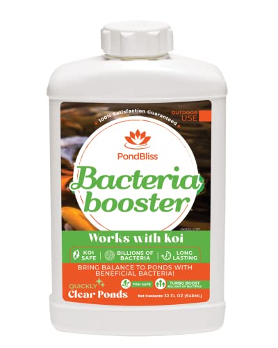 PondBliss Beneficial Booster - Concentrated with Billions of Microbes Pond Starter and Treatment for Dirty and Smelly Water - 32oz