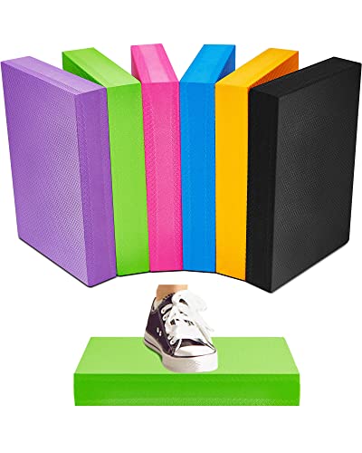6 Pcs Balance Pad Balancing Foam Pad Yoga Mat Trainer Non Slip Cushion Exercise Mat Knee Pad for Fitness and Stability Stretching, Pilates, Physical Therapy, Core Trainer, 11.81 x 7.87 x 1.97 Inch