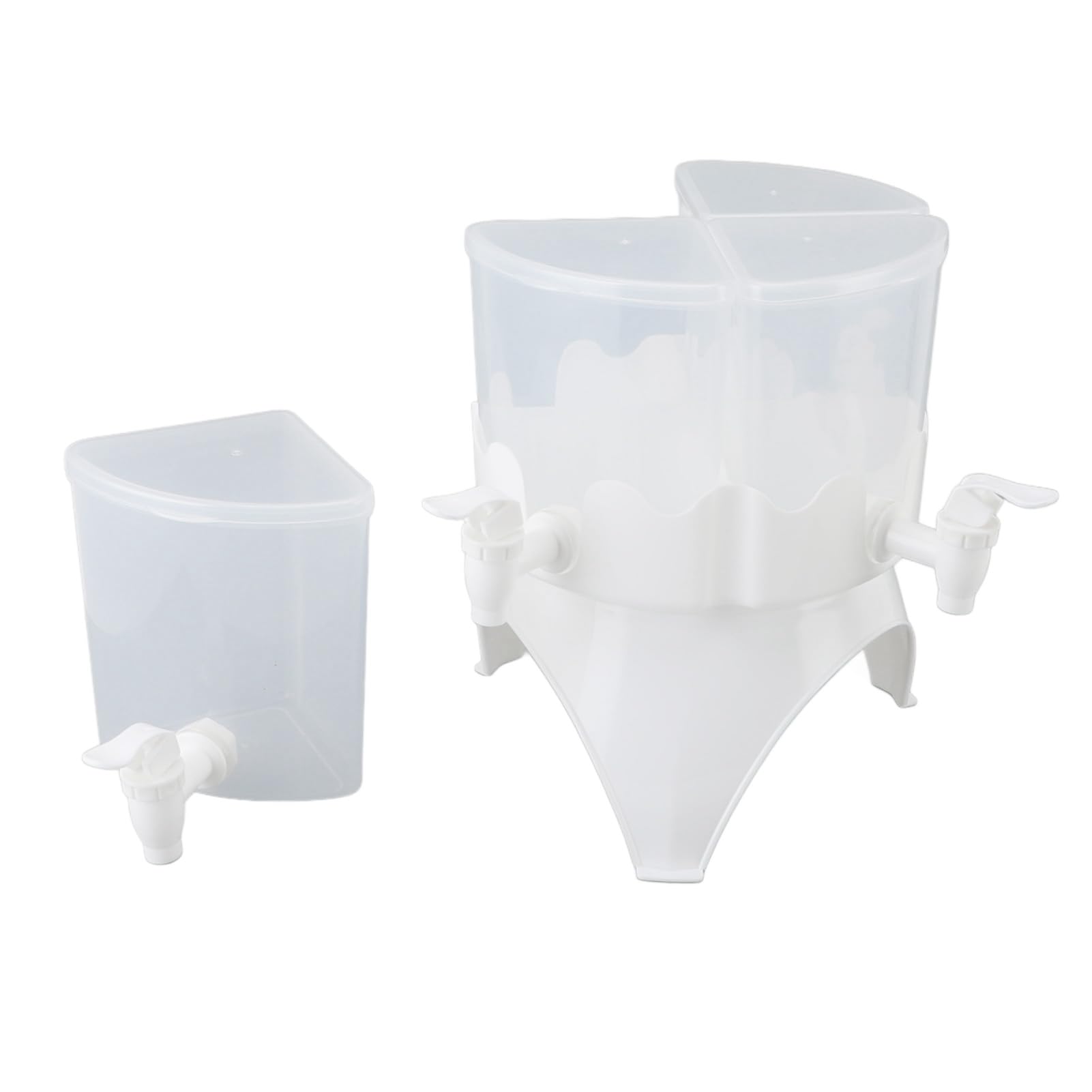 Acouto Dispensador de Bebidas Giratorio de Gran Capacidad con 4 Rejillas – Dispensador de Bebidas de Plástico Desmontable para de Giratorio de con 4 Rejillas de Contenedor