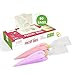 Disposable Piping Bags Extra Large - 21 Inch 80 count Heavy Duty Icing Bags in dispenser box. Microwave safe. 3 Free Pastry Bag Ties included!