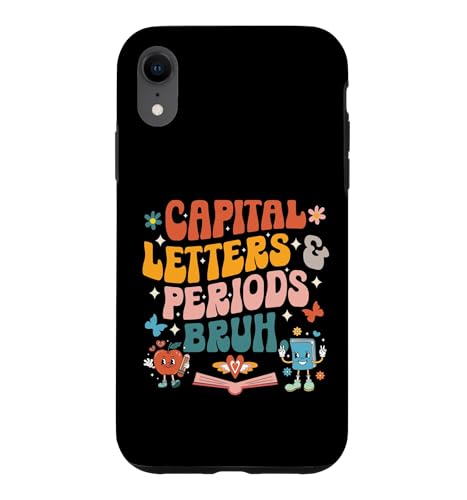 Groovy Capital Letter and Periods Bruh Back To School �X�}�z�P�[�X iPhone XR �p