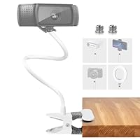 Suprbee Webcam Ständer Halterung, 1/4 Gewinde Schwanenhals Halterung mit 3/8 Schrauben, Schreibtisch Kamera Halterung für DSLR Kameras, Webcam, Ringlicht, Handcam und Handys