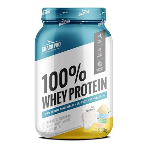 Whey Protein 100% Pote 900G Sabor Leitinho