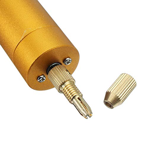 Gecheer 5 V DC Mini Alumínio Motor De Mão Elétrica Broca + 10 Pcs Bits de Torção DIY para Madeira PC