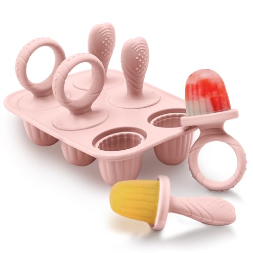 Image of Silicone Baby Popsicle Molds with Sticks, Mini Popsicles Molds for Babies Breastmilk Popsicle Molds for Teething Relief, Frozen Treats Maker Popsicle Maker Ice Pop Mold for Toddlers Kids