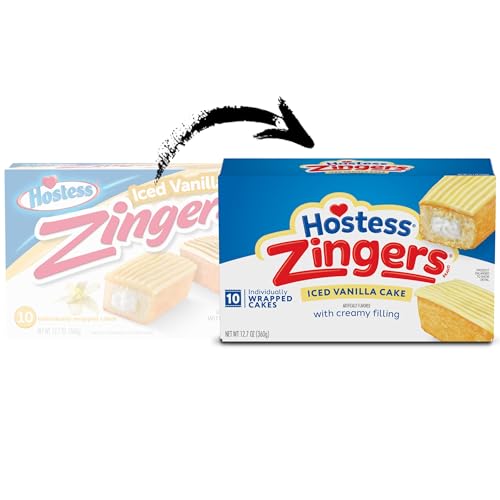 Hostess Iced Vanilla Zingers, 12.7 Oz, 10 Count