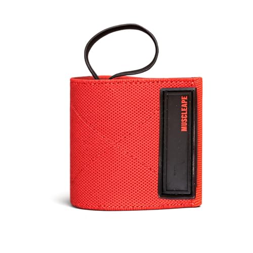 Image of Muscleape Wrist Wraps for Gym | SuperFabric Strength Support Straps for Heavy Lifting, CrossFit & Powerlifting | Adjustable Compression Wrist Support for atheletes- Superb Workout Wrist Stability & Protection. (Red, 32 Inches)