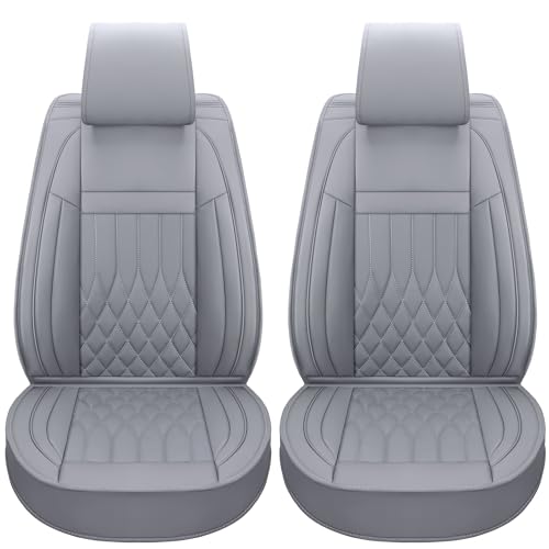 Image of Aierxuan Seat Covers for Toyota Camry, Honda Civic (Grey, Front)