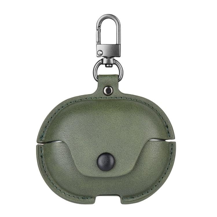 AJM 360 Protection Shockproof Design Leather Case Compatible with Oppo Enco X2 (Dark Green)