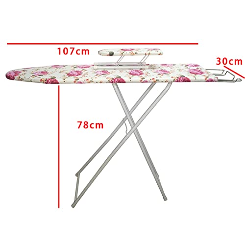 Home Ironing Board, Solid Steam Iron Rest, One-Click Folding Ironing Boards, Height Adjustable Ironing Boards, for Sewing, Craft Room, Household, Dorm