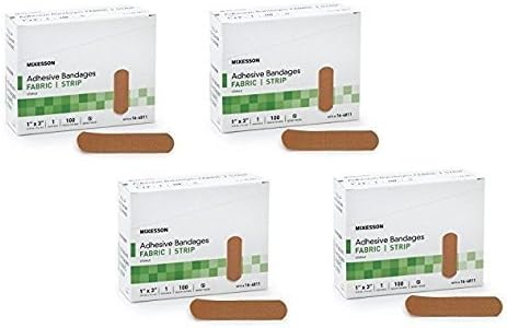 McKesson Performance Bandage Adhesive Fabric Strip, 100 Count (Pack of 4)