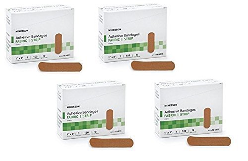 McKessonPerformance Bandage Adhesive Fabric Strip, 100 Count (Pack of 4)