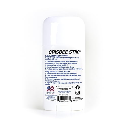 image for Crisbee Stik® Cast Iron and Carbon Steel Seasoning - Family Made in U