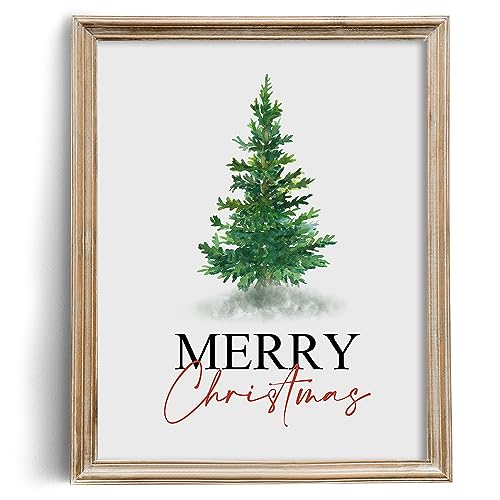 Yumknow Rustic Vintage Farmhouse Holiday Wall Decor - Winter Pine Bathroom Print Poster - Christmas Tree Wall Art Gallery Wall thumb #3