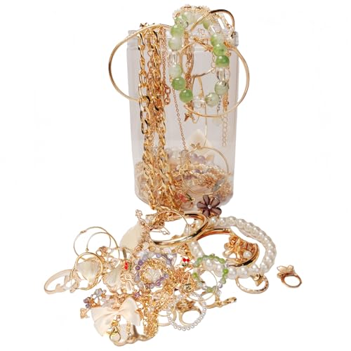 45-55 Pieces Mystery Jewelry Jar, Surprise Jewelry Box for womenM...