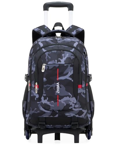 Cartable a roulette pour garcons qui soulage le dos au college 26L