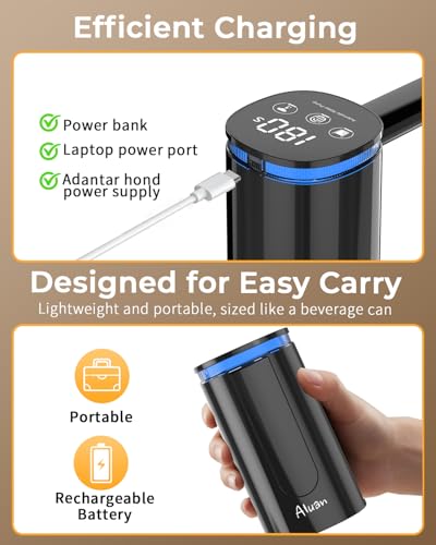 Image of Aluan Water Dispenser Pump for 20 Litre Bottle, Automatic Water Pump with Led Digital Display, Foldable Two-Tube Water Outlet Water Dispenser Hot and Cold Smart Touch with Rechargeable 1200mAh Battery