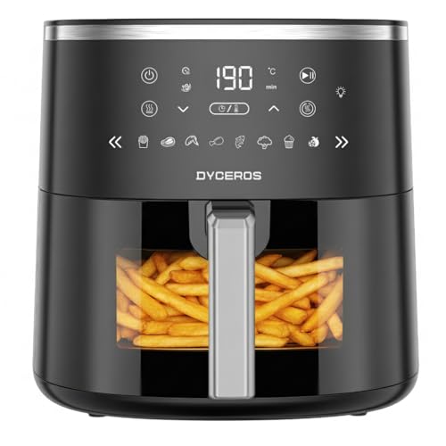 Air fryer Dyceros ClearFry 1600W | 5,7 L – Friteuse à air avec fenêtre de cuisson transparente