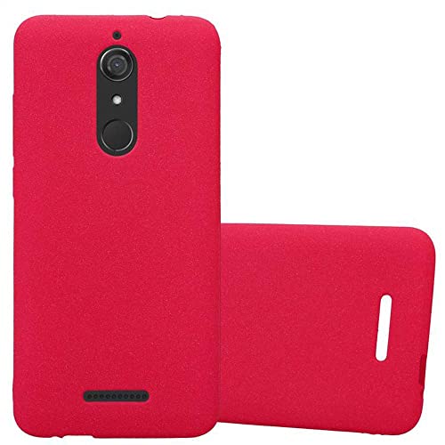 cadorabo Coque pour WIKO View en Frost Rouge - Housse Protection Souple en Silicone TPU avec Anti-Choc et Anti-Rayures - Ultra Slim Fin Gel Case Cover Bumper