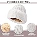 Bonuci 3 Pcs Winter Faux Fur Hat for Womens Trimmed Warm Fashion Hat Fluffy Soft Russian Hats Knit Stretch Cuffed Skull Cap