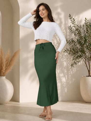 Image of Stretchable Saree Shapewear Petticoat for Women,Skirts for Women,Smooth Curve 4-Way Stretch Fish Cut Peticote Innerwear,Shape Wear Dress for Saree