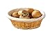 Premier Housewares Corbeille à pain ronde en osier naturel avec doublure tissu crème