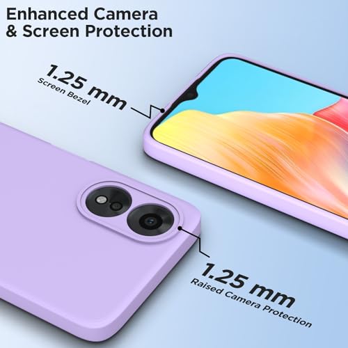 Image of Outlouders Back Cover for Oppo A38 4G / Oppo A18 4G | Camera Protection | Durable Soft Matte Silicone Bumper Case (Purple)