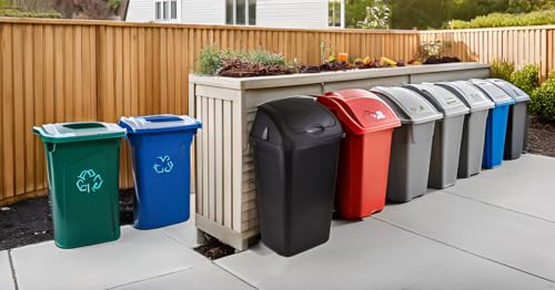 Easy Shopping® 60L 60LITRE Premium Plastic Black Swing Bin Dustbin with curved movable Lid for Home and Kitchen Rubbish Waste Solution - Image 8