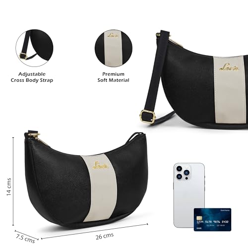 Image of Lavie Women's Bonnie Hobo Colorblock Crossbody Sling Bag | Ladies Purse Handbag | Gift for Women